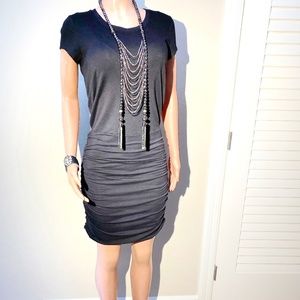 Athleta ..size Medium..black ruched dress